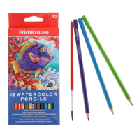 Карандаши цветные 12 цв шестигранные ArtBerry с кисточкой