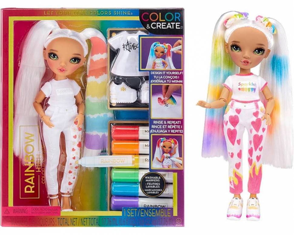 Кукла Рейнбоу Хай Color&Create с зелеными глазами