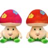 Мягкая игрушка Гриб с цветочками малый муз «Лето» 21см Мягкая игрушка Гриб с цветочками малый муз «Лето» 21см