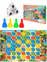 Игра-ходилка с треугольным кубиком Динозавры и Пещерные Люди