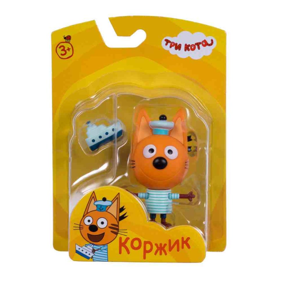 Три кота фигурка Коржик 7.6 см. подв. ручки, ножки на блист.