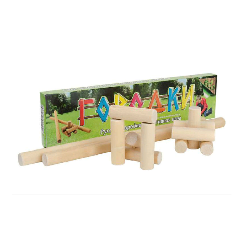 Спортивная игра Городки 60 см (12 предметов), набор для двух игроков