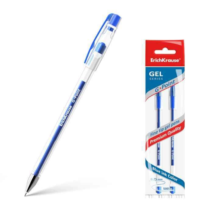 Ручки гелевые ErichKrause G-Point,2шт, цв.синий