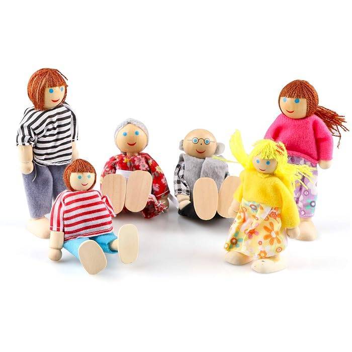 Набор деревянных игрушек Семейка ( 6 персонажей)