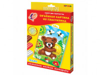 Картина из пластилина Мишка, набор для лепки, объем