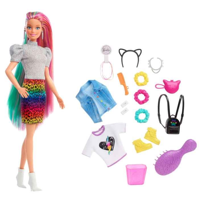 Barbie Кукла с разноцветными волосами
