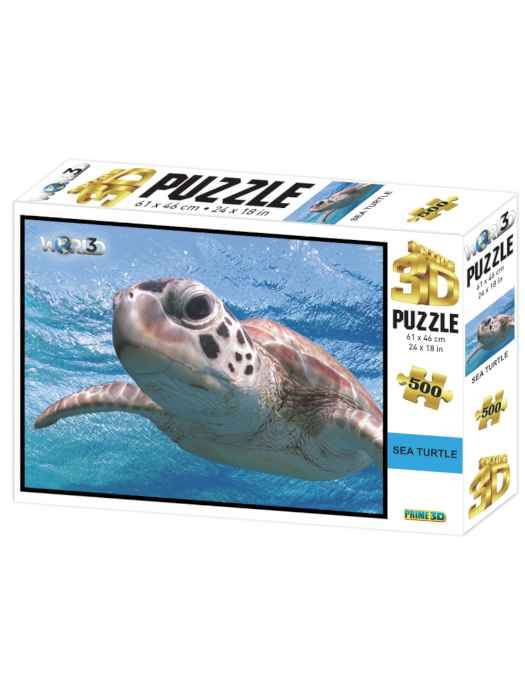 Пазл Super 3D "Морская черепаха",500 дет., 6+  Размер собранного пазла 61 х 46см