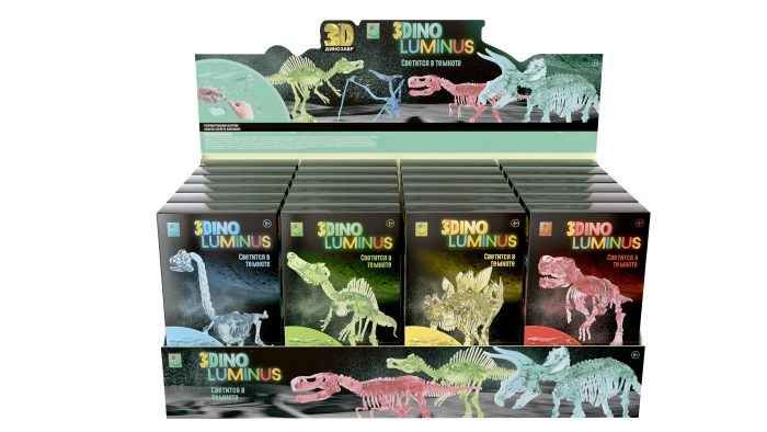 3D DINO LUMINUS люминисцентные динозавры, 6 видов