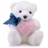 Мягкая игрушка Медведь с сердцем белый 23 см
