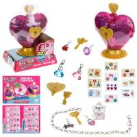 Funlockets Шкатулка с секретами Сердце, 20+ сюрпризов, украшения с кристалликами