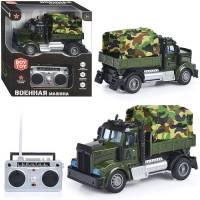 Машина Р/У Военный грузовик с тентом, 14 см, 1:64