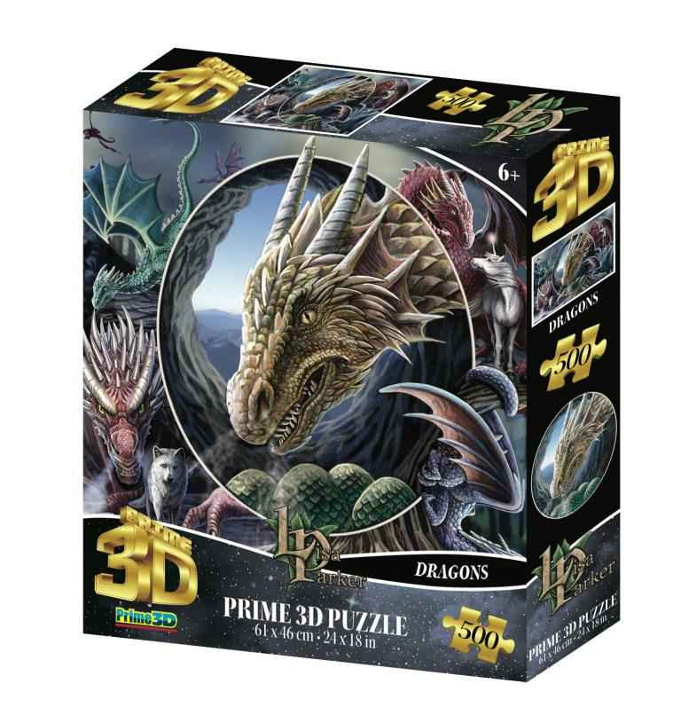 Пазл 3D 500 дет Коллаж Драконы